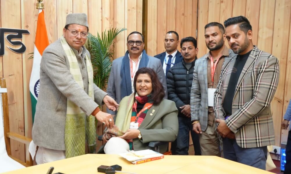 मुख्यमंत्री पुष्कर सिंह धामी से डॉ. दीपा मलिक ने की शिष्टाचार भेंट